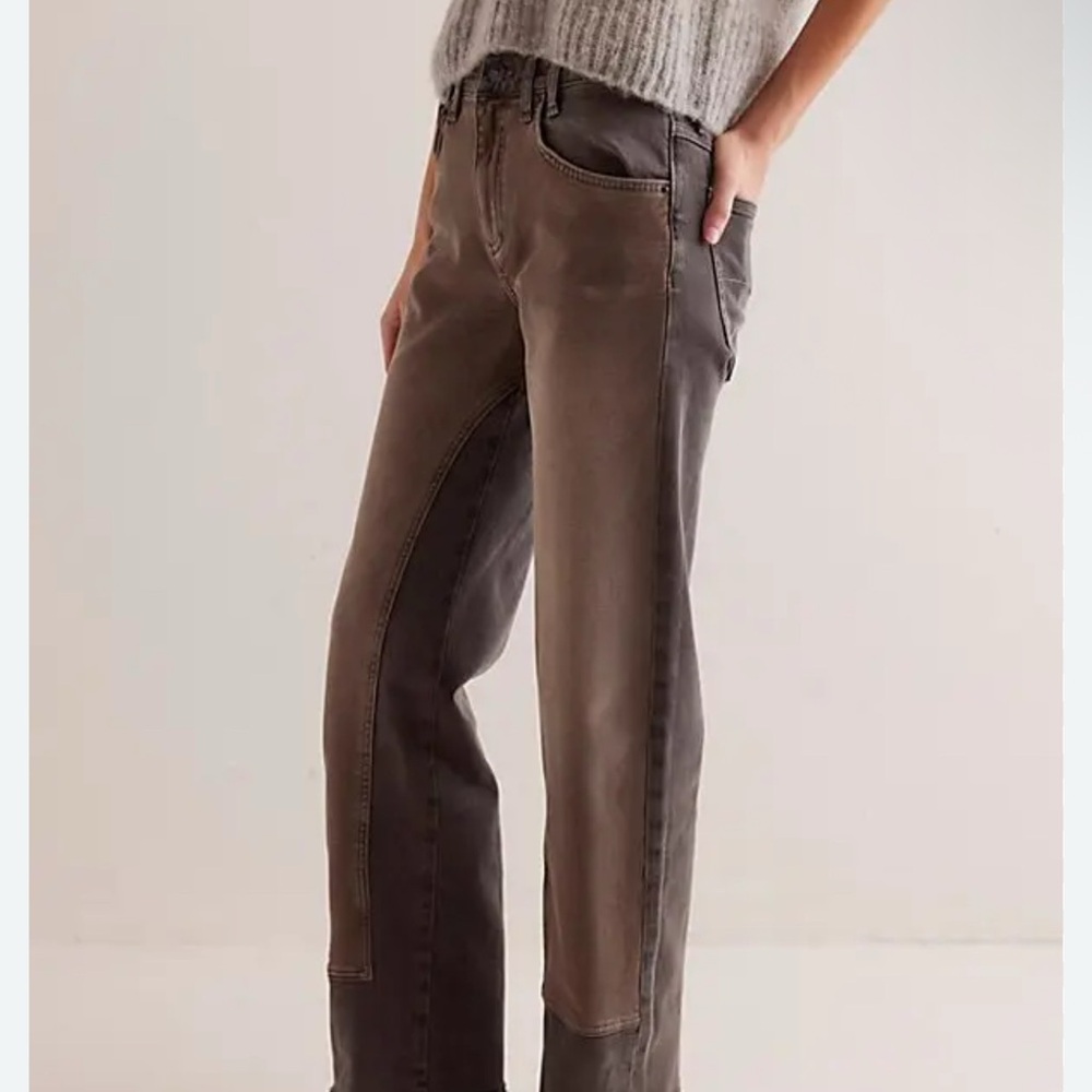 Free People We The Free Risk Taker Mid-Rise Jeans in Hawthorn 33 S